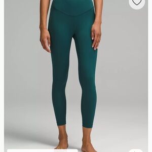 EUC Lululemon Storm Teal Wunder Under Tight 25”